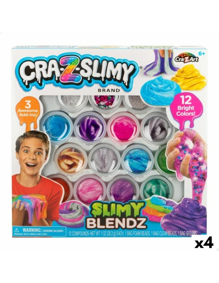 Set di Plastilina Cra-Z-Art Slimy Blendz (4 Unità) Slime