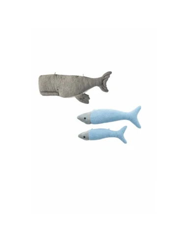 Set of soft toys Crochetts Whale Fish 3 Pieces