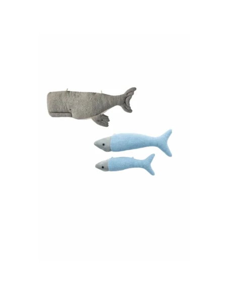 Set de peluches Crochetts Baleine Poissons 3 Pièces