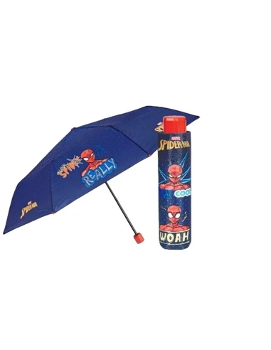 Foldable Umbrella Spider-Man Perletti Blue Ø 91 cm Children's