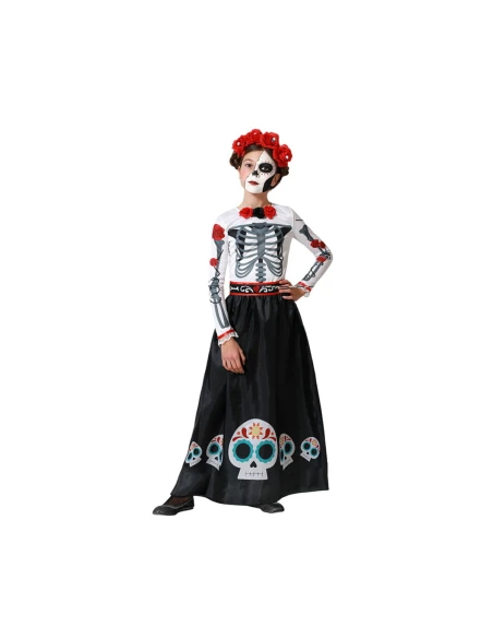 Costume per Bambini Scheletro 10-12 Anni (2 Pezzi)