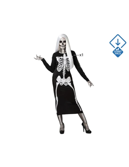 Costume for Adults Black Skeleton M/L