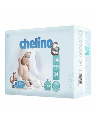 Disposable nappies Chelino 3602484 (6 Units) (34 uds)