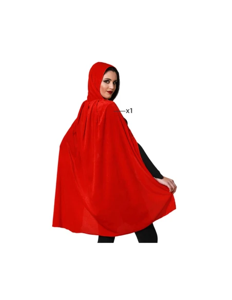 Cloak With hood 100 cm Red