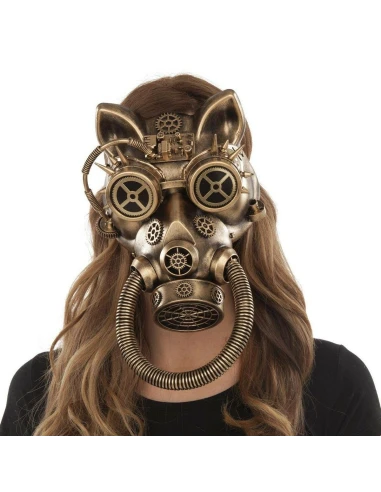 Mask My Other Me Cat Copper Steampunk