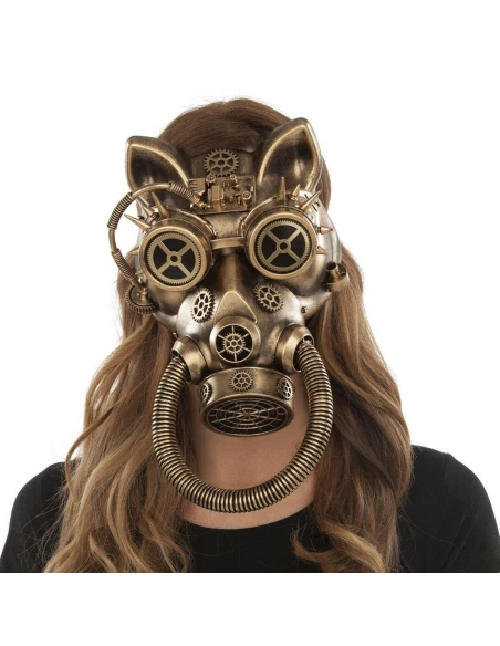 Maske My Other Me Cat Kupfer Steampunk