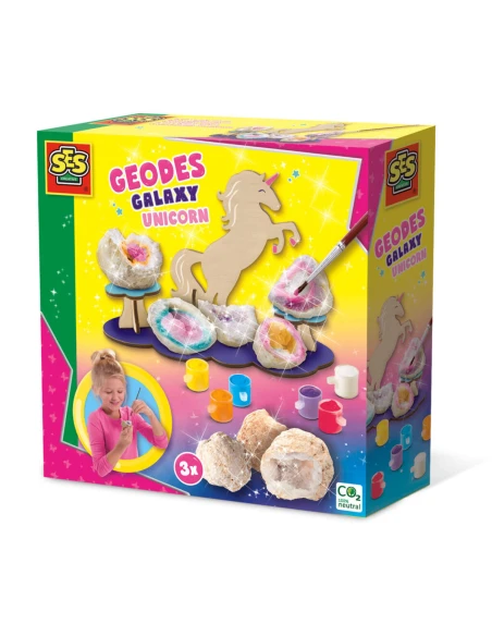 Bastelspiel SES Creative Geodes Galaxy Unicorn Deko-Steine