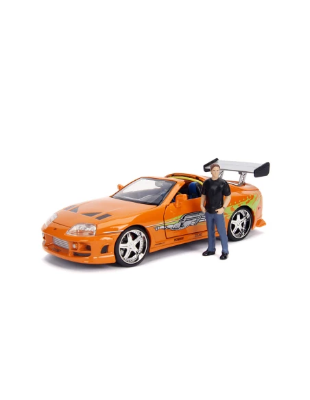 Playset Fast & Furious Brian & Toyota Supra 2 Pièces