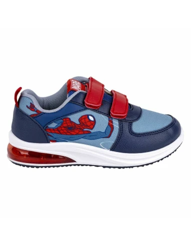 Scarpe Sportive con LED Spider-Man Velcro Azzurro