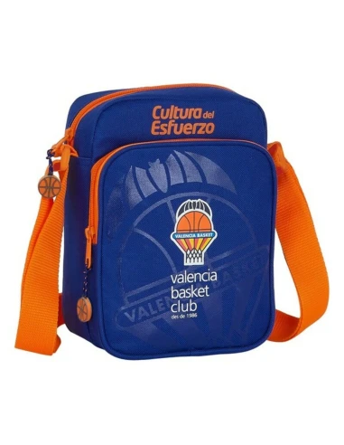 Sac bandoulière Valencia Basket Bleu Orange (16 x 22 x 6 cm)