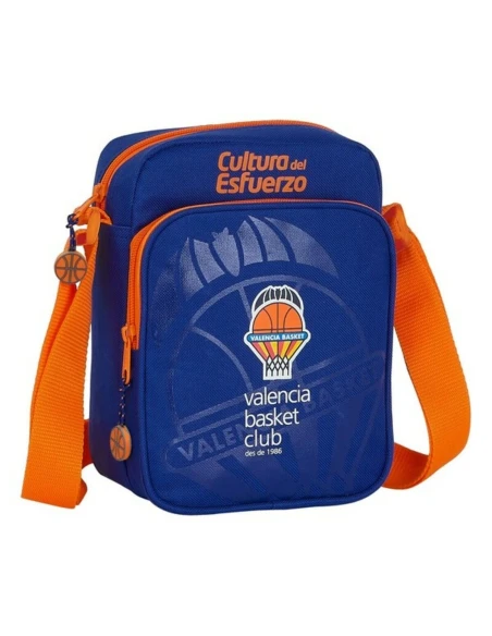 Schultertasche Valencia Basket Blau Orange (16 x 22 x 6 cm)