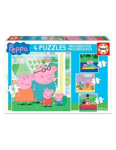 4-Puzzle Set Peppa Pig Educa