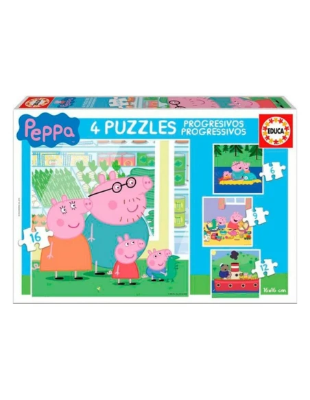 4-Puzzle Set Peppa Pig Educa