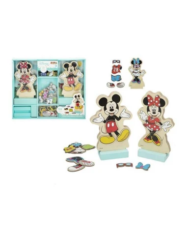 Jouet Educatif Disney Magnétique Vêtements 54 Pièces 34 x 28 cm Bois