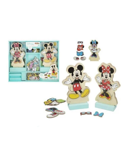 Educational Game Disney Magnetic Cothes 54 Pieces 34 x 28 cm Wood