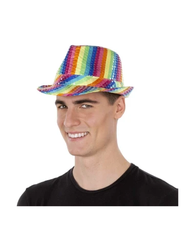 Chapeau My Other Me Rainbow Multicouleur Paillettes S