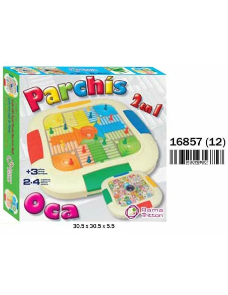 Tabellone per Parcheesi e Gioco dell'Oca 30,5 x 30,5 x 5,5 cm