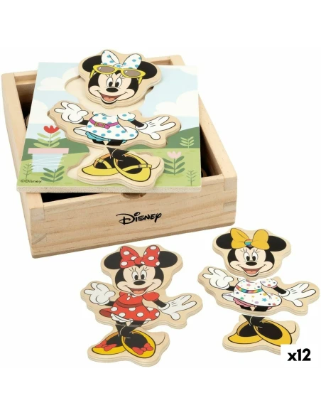 Child's Wooden Puzzle Disney + 2 Years 19 Pieces (12 Units)