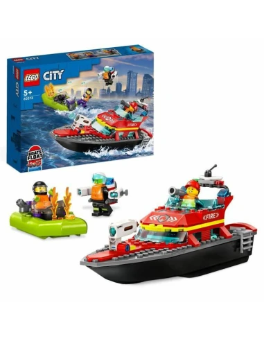 Playset Lego City 60373 The firefighters' rescue boat Multicolore 144 Pezzi