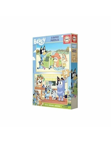 Set di 2 Puzzle Bluey Legno 50 Pezzi