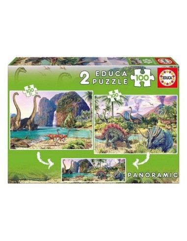 Child's Puzzle Dino World Educa 200 Pieces (2 x 100 pcs)