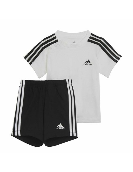 Baby-Sportset Adidas Three Stripes Schwarz Weiß