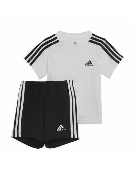 Completo Sportivo per Neonati Adidas Three Stripes Nero Bianco