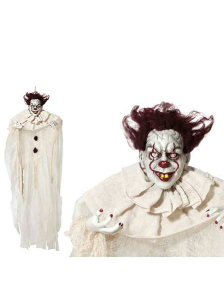 Hanging Clown Halloween (130 x 96 x 14 cm) Beige Multicolour 130 x 96 x 14 cm (3 Units)