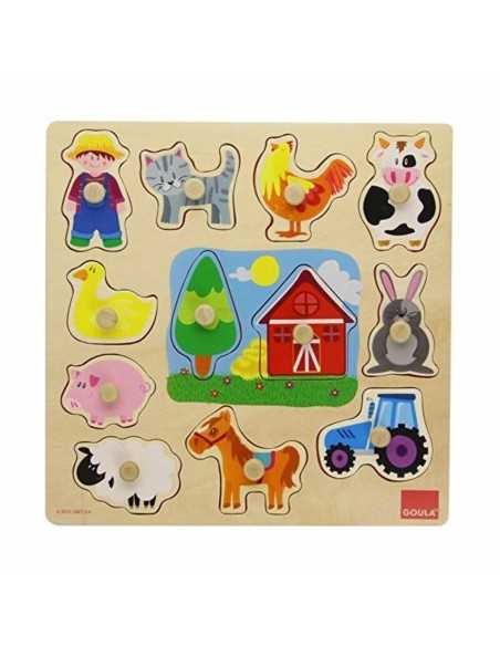 Puzzle di Legno per Bambini Goula 53025 (12 pcs)