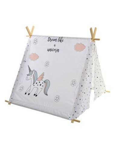 Tent DKD Home Decor Cotton Wood Unicorn (110 x 110 x 106 cm)