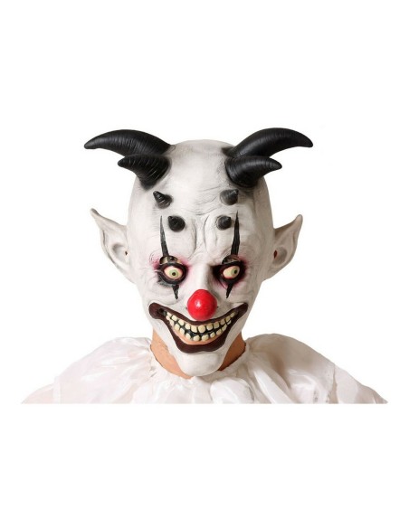 Maske Halloween Böser Clown Weiß