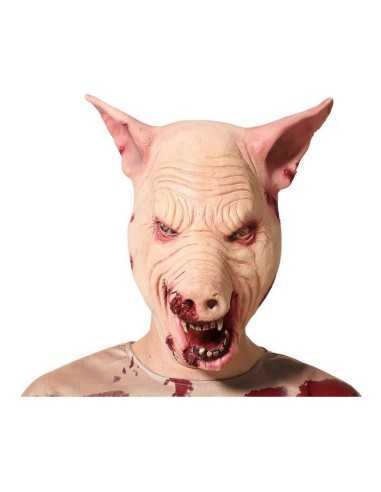 Maske Halloween Schwein Rosa