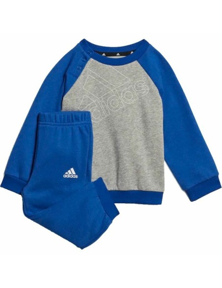 Completo Sportivo per Neonati Adidas Essentials Logo Grigio