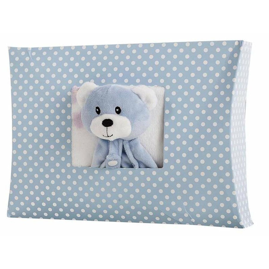 Babydecke Kuscheltier Blau Rosa 90 x 75 cm