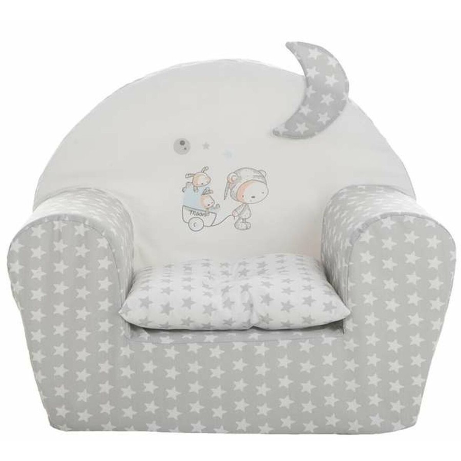 Kindersessel Stars 44 x 34 x 53 cm Grau