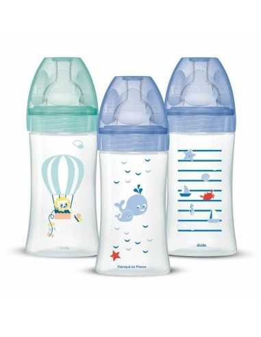 Set of baby's bottles Dodie 3 uds (270 ml)