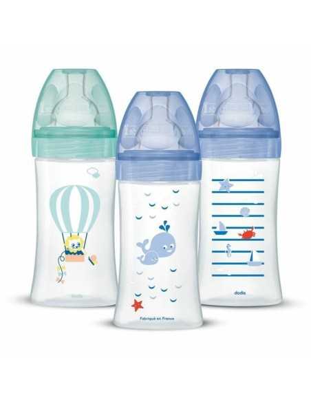 Set of baby's bottles Dodie 3 uds (270 ml)