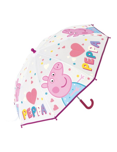 Ombrelli Peppa Pig Having fun Rosa (Ø 80 cm)