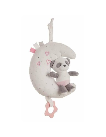 Musical Rattle Baby Panda Moon Pink