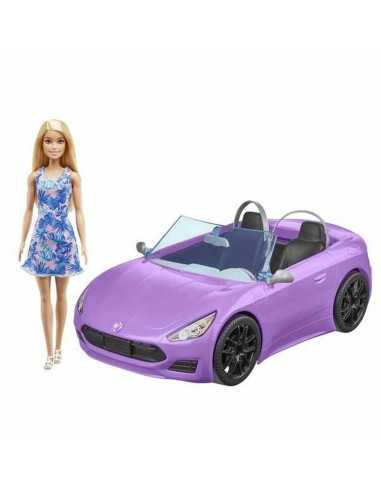 Doll Barbie And Her Purple Convertible