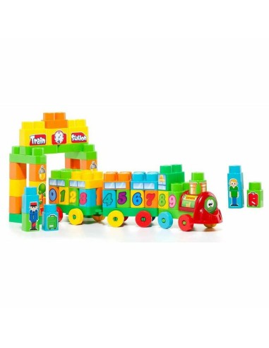 Lorry with Building Blocks Moltó Train Station (70 pcs)