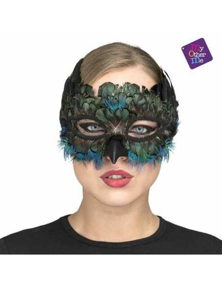 Feather Eye Mask My Other Me Black Multicolour S