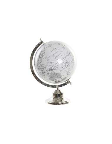 Globe DKD Home Decor White Grey Silver PVC Aluminium 27 x 25 x 38 cm