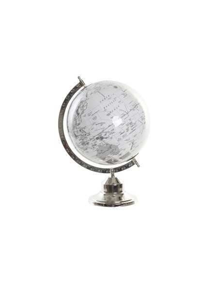 Globe DKD Home Decor White Grey Silver PVC Aluminium 27 x 25 x 38 cm