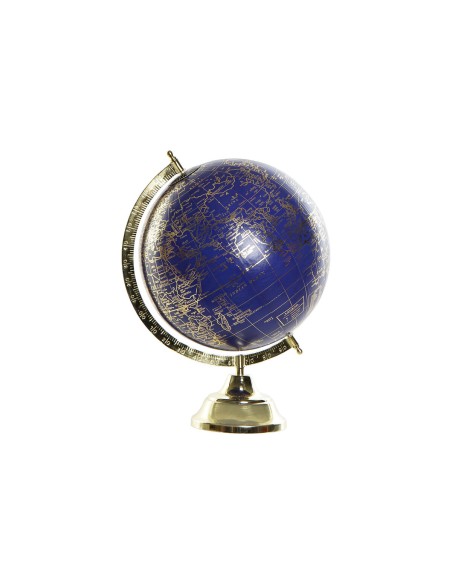 Globe terrestre DKD Home Decor Bleu Doré Métal 27 x 25 x 36 cm