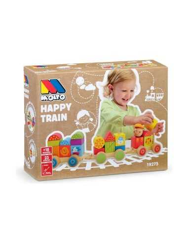 Baby toy Moltó Happy Train 23 Pieces