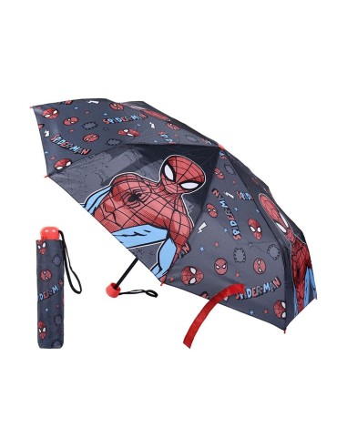 Foldable Umbrella Spiderman Grey (Ø 92 cm)