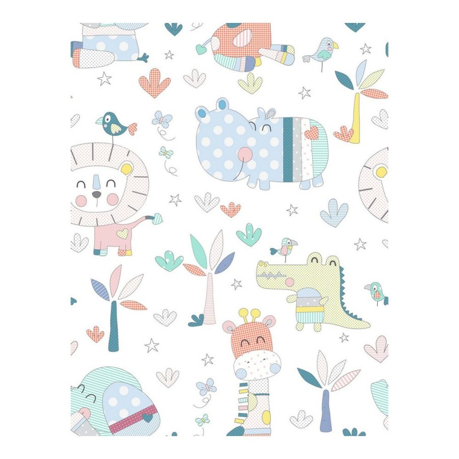 Cot Flat Sheet Cool Kids Jungle 120 x 180 cm