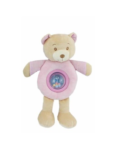 Rattle Cuddly Toy Lulu Pink Bear 25cm