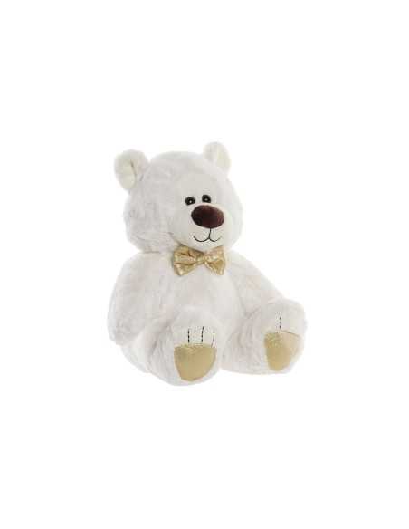 Orsetto di Peluche DKD Home Decor Papillon Bianco Dorato Metallo Per bambini Orso 30 x 40 cm 30 x 30 x 36 cm